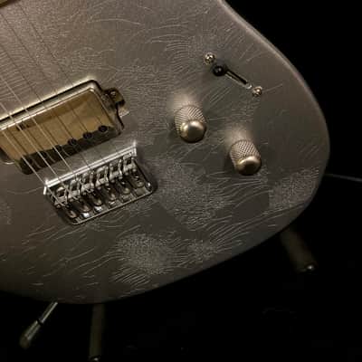LsL Instruments T Bone 24 Tele, Swamp Ash, Wenge, Custom Shop "Icey" Telecaster, Pale Ice Blue Metallic, Checked Nitro Bad Bone 2, Reversed Headstock image 8