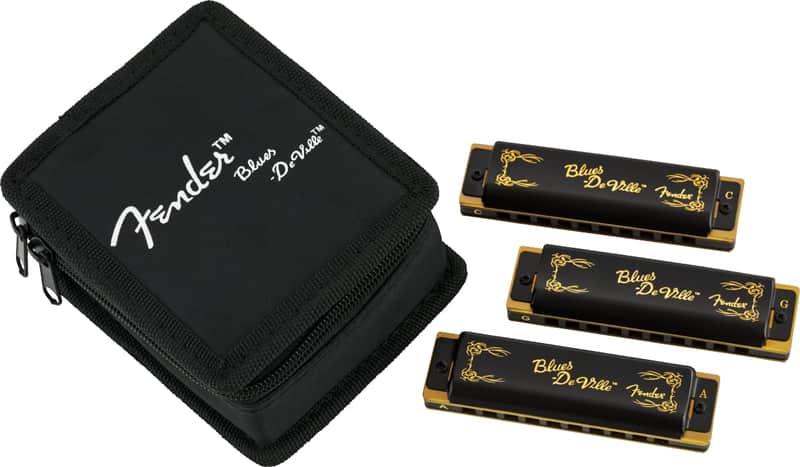 FENDER - Blues DeVille Harmonica  Pack of 3  with Case - 0990702021 image 1