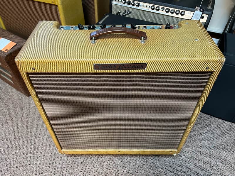 1959 1960 Tweed Fender 5F6-A Bassman 4x10 Combo Amp image 1
