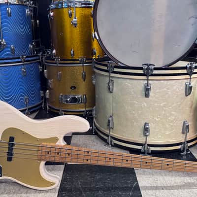 Warmoth J-Bass w/ Bartolini pickups - Blonde (French Rub finish) image 3
