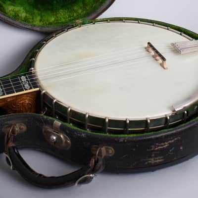 Vega  Tu-Ba-Phone #9 5 String Banjo (1923), ser. #67614, original black hard shell case. image 14