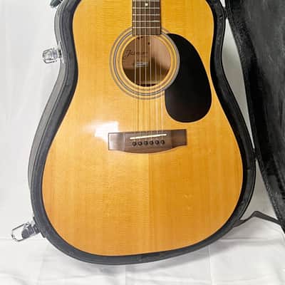 Jasmine S45 SK Natural/Gloss Acoustic Dreadnought W/Hard Case 2000s - Clear Gloss image 1