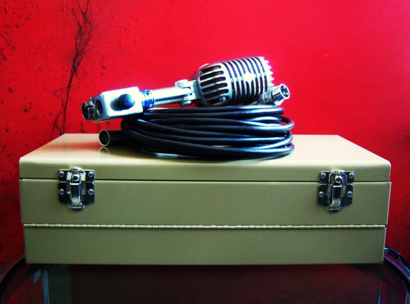 Vintage early 1950's Shure 55S dynamic cardioid microphone w extras Elvis 55 55SW 556S image 1