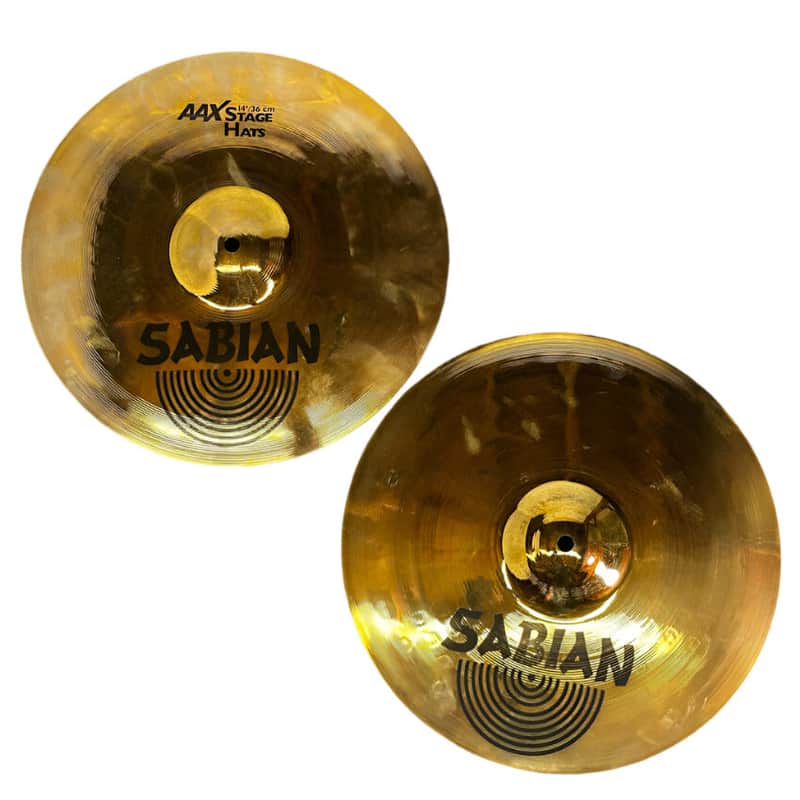 Used Sabian AAX Stage Hi Hats Cymbal 14 - Very Good image 1