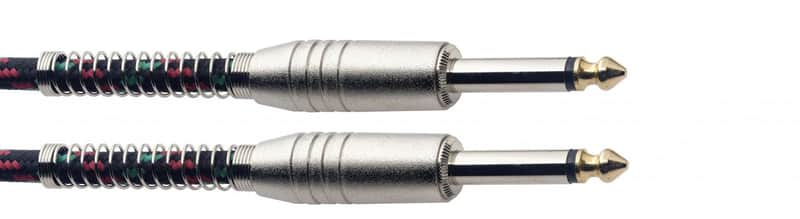 Stagg 10ft 1/4 Vintage Tweed Instrument Cable (Black) SGC3VTBK image 1