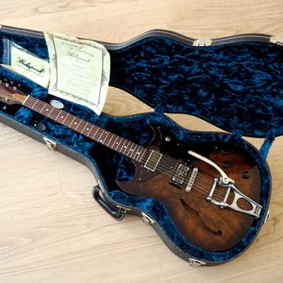2015 Echopark Custom Crow Case Study Boutique Semi-Hollowbody Electric Guitar w/ ohsc, QOTSA image 19