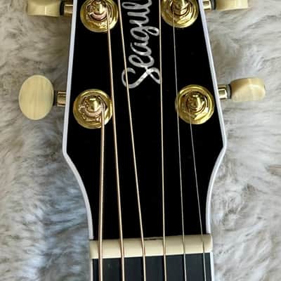 Seagull Artist Mosaic CH CW Bourbon Burst GTEQ Acoustic Electric Guitar w/Bag image 9