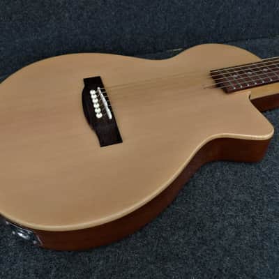 New Johnson JG-50-NA Solid Chambered Body Thin Line Acoustic-Electric Cutaway image 5
