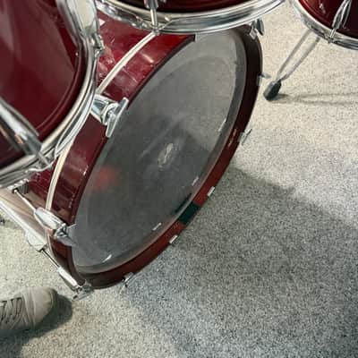 Yamaha Recording Custom (MIJ) 22,10,12,14 Drum Kit - Cherry Red image 6