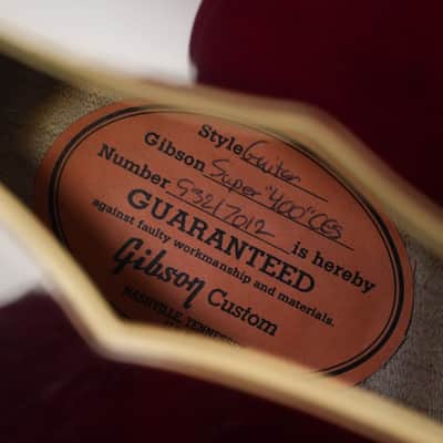 Gibson Custom Super 400 CES Wine Red 1997 image 13