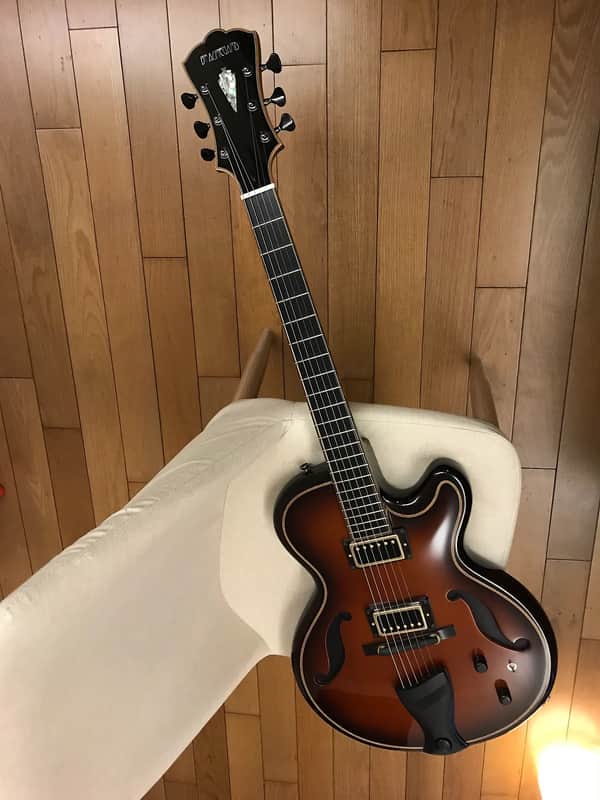 (On hold) Mario Beauregard MB Archtop hand carved Hollow body thinline with Lollar Imperial Humbucker Sakashta image 1