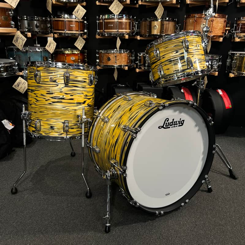 Ludwig Classic Maple FAB 13/16/22" Drum Set Kit in Lemon Oyster from NAMM image 1