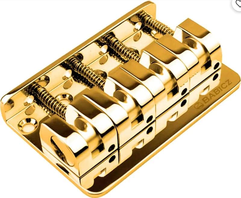 Babicz FCH Z SERIES 4 String Bass Bridge, Gold image 1