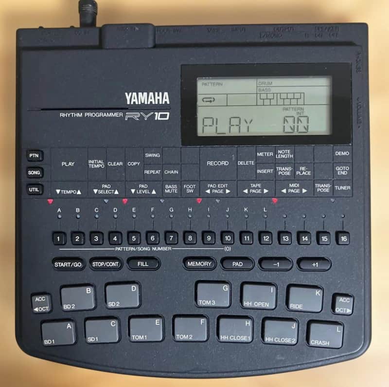 Yamaha RY10 1992 Black Rhythm Programmer Drum Machine image 1