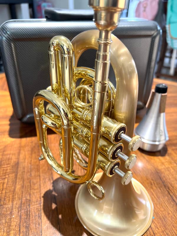 Carol Brass Pocket Trumpet CPT-3000-SLB image 1