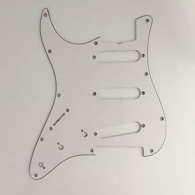Lefty Vintage Style Beveled Edge Strat Pickguard Aged Custom Strat Style 3 Ply Relic White Left Micro Pots #3 image 1