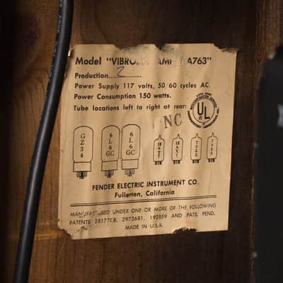 Fender  Vibrolux AA763 Tube Amplifier (1964), ser. #A-01140. image 4