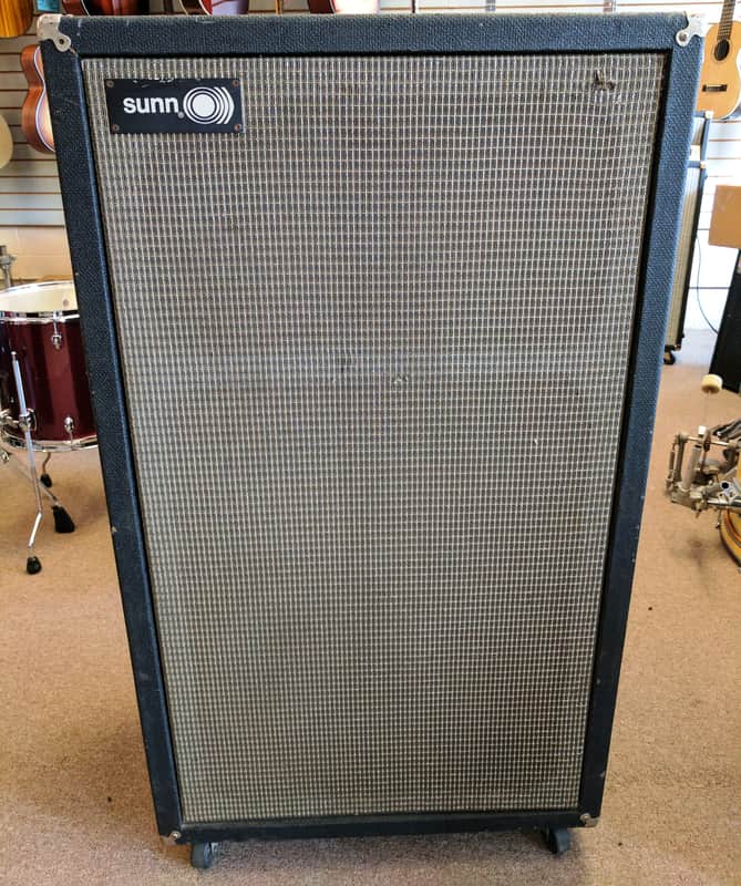 Early 70's Sunn 610s 6x10” Speaker Cabinet, Eminence Speakers, Casters, Guitar/Bass, Angled Baffle image 1