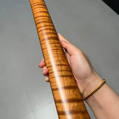 AAAAA Start Floyd nut Roasted flame Maple Electric Guitar Neck Round stainless steel 22 frets Black dot Inlay satin image 2