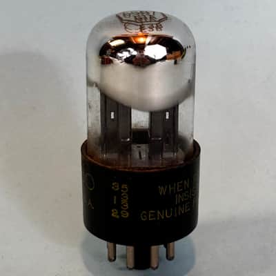 1953 Sylvania 6SN7GTA Vintage 1950s Philco Black Plate Chrome Top Tube! T541 image 2