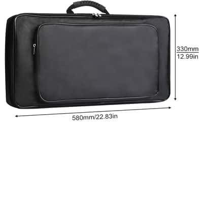 Guitar Effects Pedal Board Carry Bag, Guitar Portable Gig Bag Effects Pedal Case for Micro Controllers, Keyboards, and Multi-Effects Pedals, Carrying Bag Large Capacity Pocket Ideal for Guitar Lover image 2