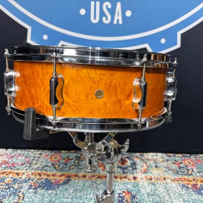 Unkown- 5.5x15" Birdseye Maple 8-Lug Snare Drum, Natural Amber image 1