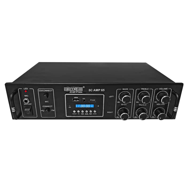 5 Core Amplifier 65W RMS Hi-Fi Stereo Power Amplifiers with USB AUX MIC SD Card Input Speaker Bass and Treble Control Music Player Sound Amplifier for Car Home Garage- 5C AMP 65-5C AMP 65 image 1