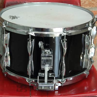 Yamaha SD098 - solid black Recording Custom 9000 snare drum 14"x8 image 6