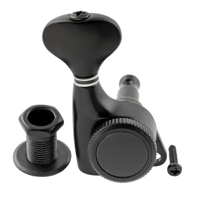 Brio 6-in-Line Locking Tuners – 18:1 Ratio with G-Style Buttons - Black Finish image 1