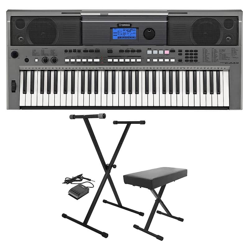 Yamaha PSR-E443 61-Key Portable Digital Keyboard w/ Stand Bench