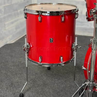 British Drum Company Enigma 4pc Drum Set 22/10/12/16 Satin Scarlet image 4