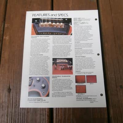 Vintage Circa 1980 Ovation Deacon Guitar Promotional Flyer! Rare, Original Case Candy, Paperwork! image 2
