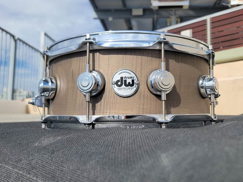 DW Collector's Series Eucalyptus /Maple Exotic HVLT Snare, Natural Satin, 5x14 image 1
