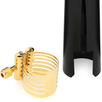 Rovner PG-3R Platinum-Gold Baritone Saxophone Ligature - Hard Rubber Style Mouthpiece image 2