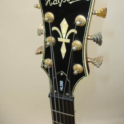 Hagstrom HL550 Hollow-Body Jazz Electric Guitar, Matte Natural Mahogany w/ Case HL-550 image 12