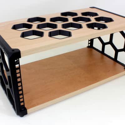Nutshell 19" 4U DESKTOP STUDIO RACK POD CASE CABINET COMMS MEDIA AUDIO EQUIPMENT HYPLA - Black image 4