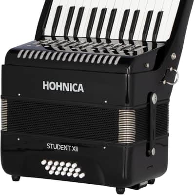 Hohner 44-Key Student XII Piano Accordion - Black (STUXII) image 2