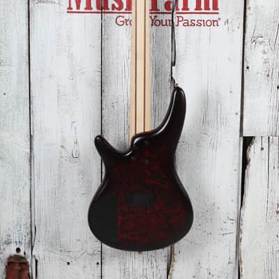 Ibanez SR305EDX 5 String Electric Bass Guitar Wine Red Frozen Matte Finish image 6