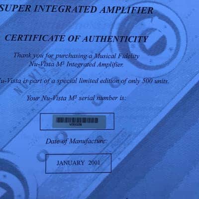 Musical Fidelity Nu Vista M3 2001 - silver/gold image 11