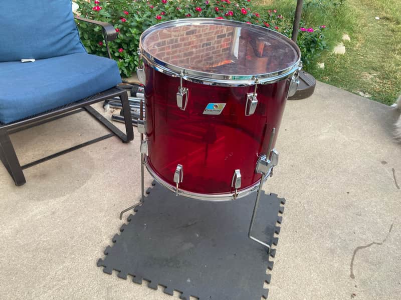 1970s Ludwig Vistalite 18x20" Floor Tom with Single-Color Finish image 1