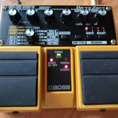 Boss OD-20 OVERDRIVE/DISTORTION - Drive Zone - Twin Pedal 2003 - Yellow image 3