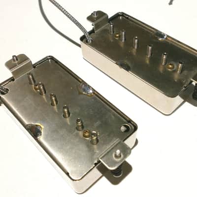 Humbucker Sized P90 Pickups SET Hand Wound PAF Size Single Coil Q Bridge Neck by Q pickups image 4