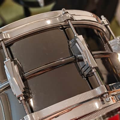 Ludwig LB417 Black Beauty 6.5x14" 10-Lug Brass Snare Drum 1994 - Present - Black Nickel-Plated with Upgrades image 2