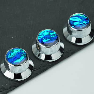 Top Hat Potentiometer Control Knobs with 6.3mm Dia. Shaft Pots - 3PCS CNC Aluminium alloy Bell Speed Tone Volume Switch Knob Replacement for Electric Guitar or Precision Bass, Chrome CKB019B image 3
