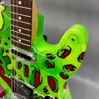 Custom Painted Fender Mex Partscaster Telecaster with unique paint job Estate Guitar Sale! image 4