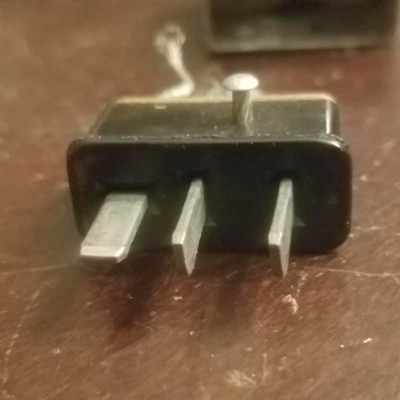 Webster Chicago MM35 Microphone Connector Plug Obsolete Wire Cable Termination 3-Pin Cinch Jones 1940s - Wrinkled Black Paint image 1