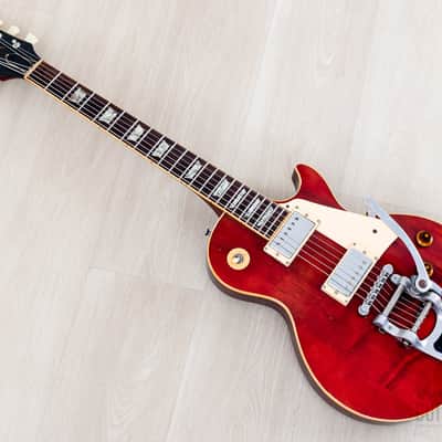 1975 Gibson Les Paul Deluxe Vintage Guitar Cherry, Humbucker Conversion w/ 57 Classic PAFs, Bigsby B7 & Case image 12