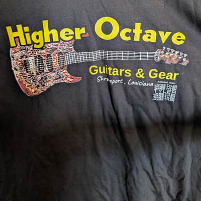 James Tyler Higher Octave guitar t shirt burning water image 4