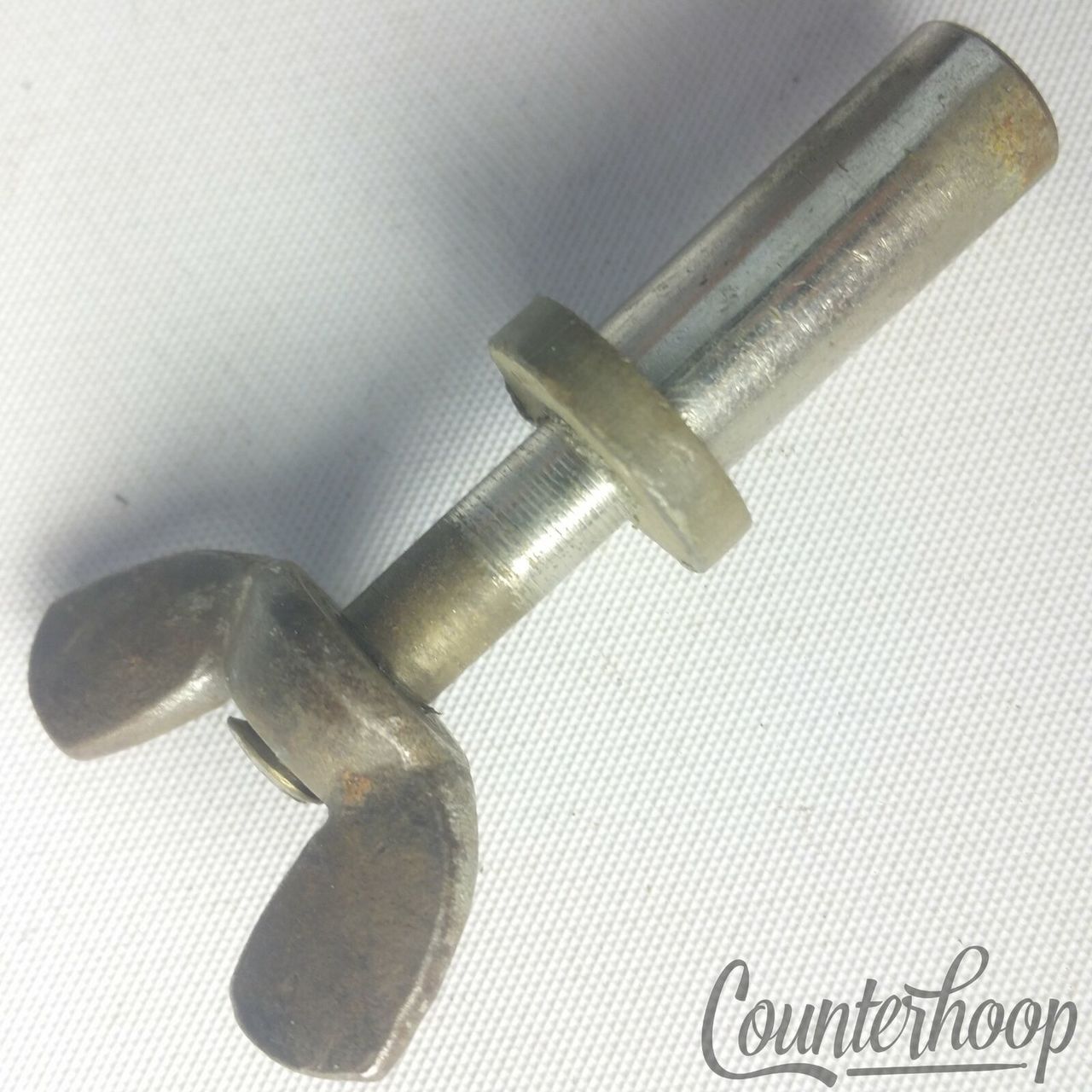Ludwig Crash/Ride Cymbal Stand Holder Cup Rod 3/8" Tube Seat Nickel Vintage 30s — main photograph