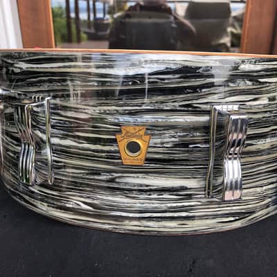 Ludwig 1963 "Ringo-Beatle Spec" Black Oyster Jazz Festival, 5, 5/16" x 14", Holy Grail! Clean! image 16